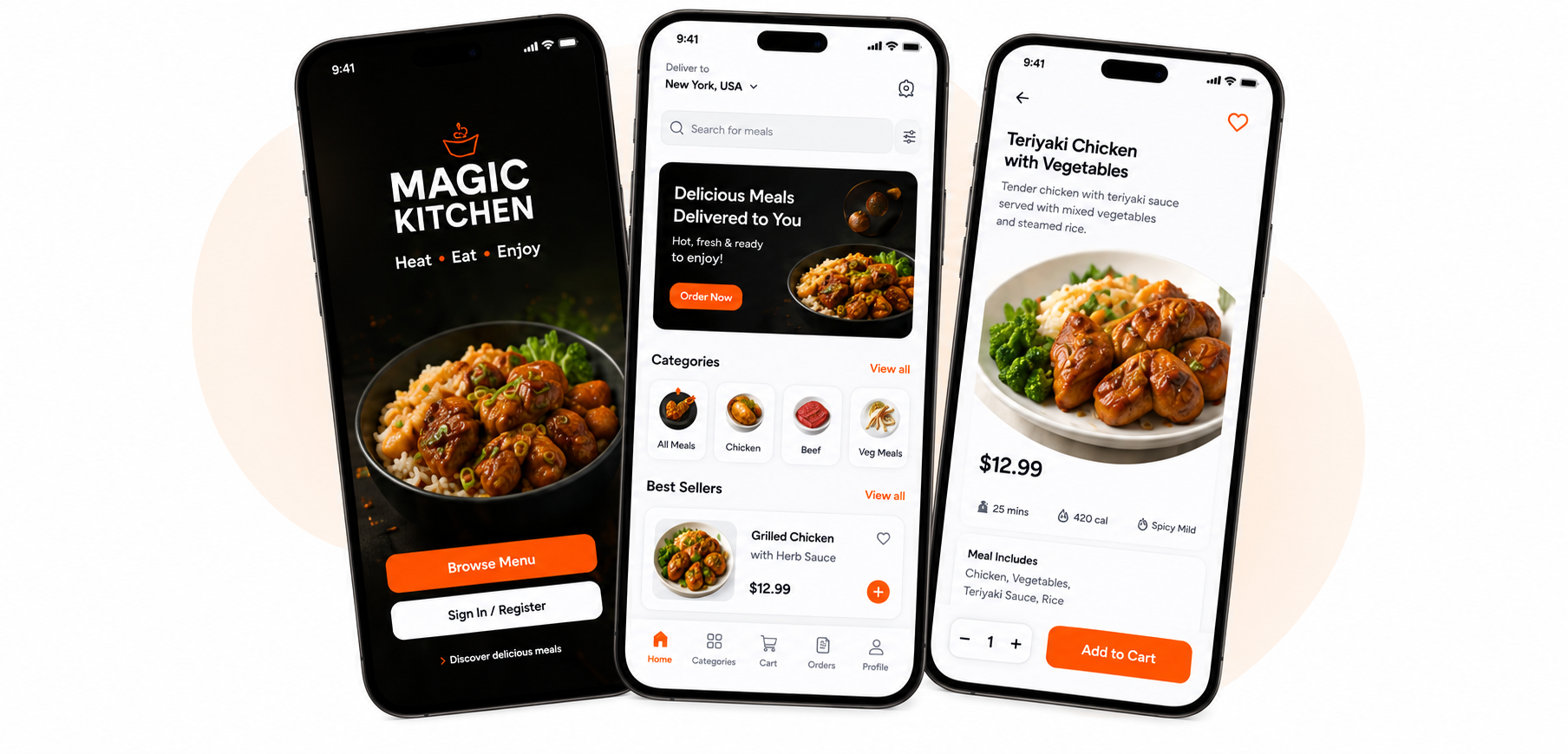 Magic Kitchen App – Meal Ordering & Subscription Platform